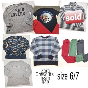 Bundle Zara Crewcuts h&m Gap for boys size 6/7